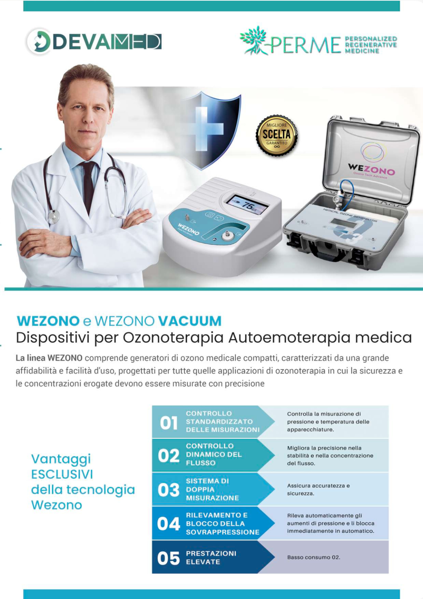 Wezono e Wezono Vacuum, dispositivi per ozonoterapia e autoemoterapia medica