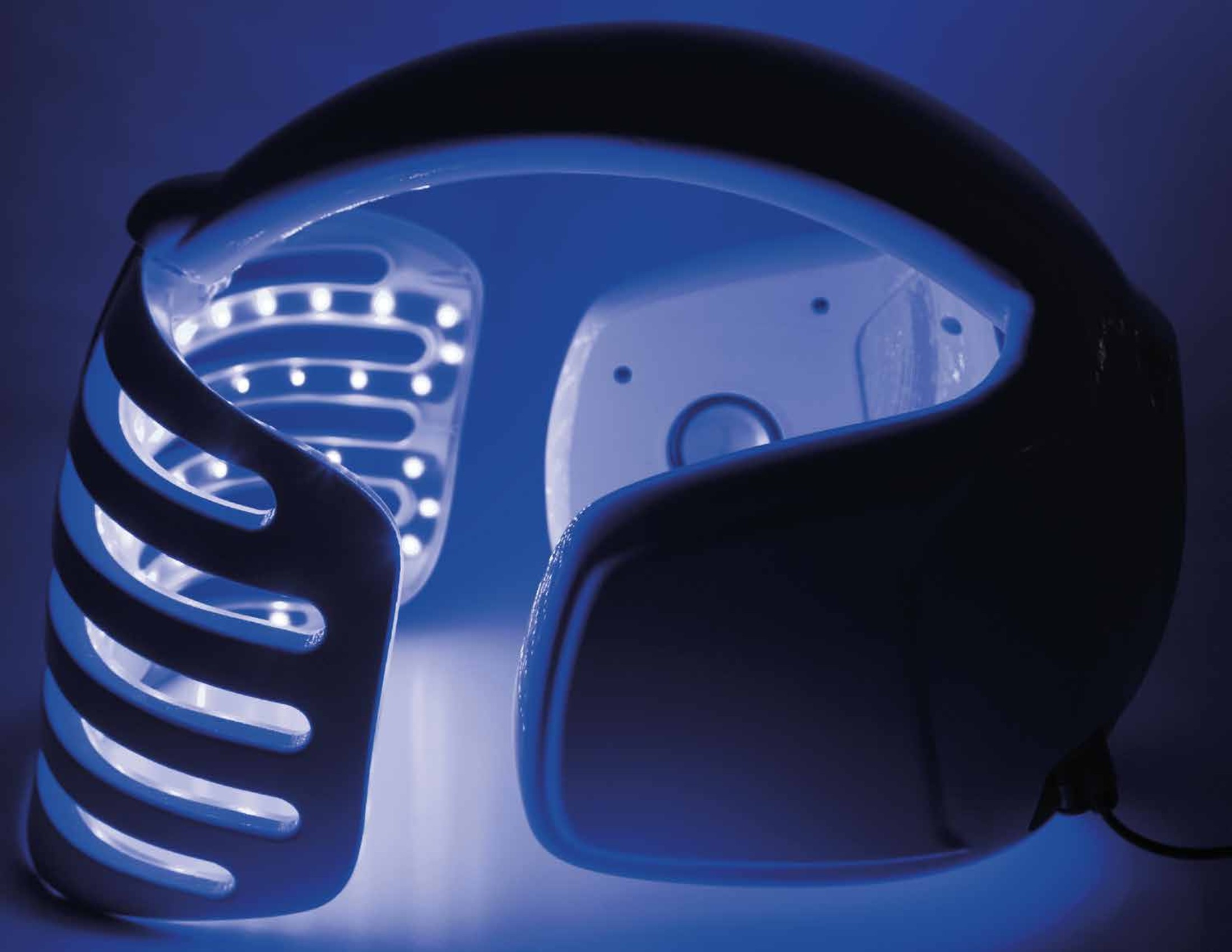 FM5 Sensory helmet, high-resolution LED detail